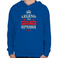 PRINTFASHION A legendák szeptemberben születnek - Gyerek kapucnis pulóver - Királykék gyerek pulóver, kardigán
