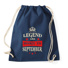 PRINTFASHION A legendák szeptemberben születnek - Sportzsák, Tornazsák - Sötétkék tornazsák