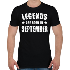PRINTFASHION A legendák szeptemberben születtek - Férfi póló - Fekete férfi póló