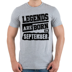 PRINTFASHION A legendák szeptemberben születtek! - Férfi póló - Sport szürke