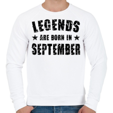 PRINTFASHION A legendák szeptemberben születtek - Férfi pulóver - Fehér