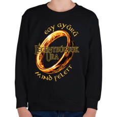 PRINTFASHION A Legénybúcsúk Ura, egy gyűrű mind felett - Gyerek pulóver - Fekete