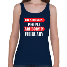 PRINTFASHION A legerősebb emberek februárban születnek - Női atléta - Sötétkék