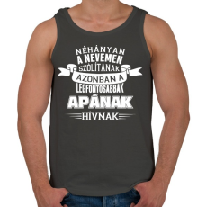 PRINTFASHION A legfontosabbak Apának hívnak! - Férfi atléta - Sötétszürke