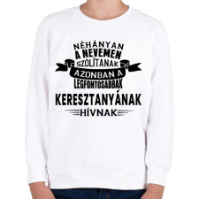 PRINTFASHION A legfontosabbak Keresztanyának hívnak. - Gyerek pulóver - Fehér gyerek pulóver, kardigán