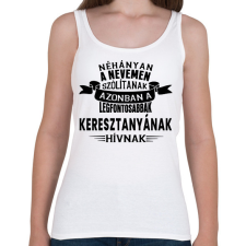 PRINTFASHION A legfontosabbak Keresztanyának hívnak. - Női atléta - Fehér női trikó