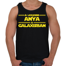 PRINTFASHION A legjobb anya a galaxisban - Férfi atléta - Fekete