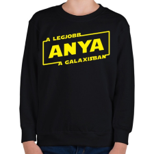 PRINTFASHION A legjobb anya a galaxisban - Gyerek pulóver - Fekete gyerek pulóver, kardigán