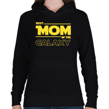 PRINTFASHION A legjobb anya a Galaxisban - Női kapucnis pulóver - Fekete női pulóver, kardigán
