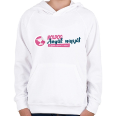 PRINTFASHION A legjobb anya a világon - Gyerek kapucnis pulóver - Fehér