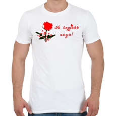 PRINTFASHION a legjobb anya rózsa - Férfi póló - Fehér