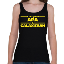 PRINTFASHION A legjobb apa a galaxisban - Női atléta - Fekete női trikó