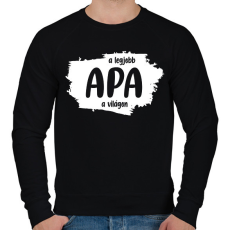 PRINTFASHION A legjobb apa a világon - Apák napja - Férfi pulóver - Fekete