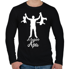 PRINTFASHION A legjobb apa - Férfi hosszú ujjú póló - Fekete férfi póló