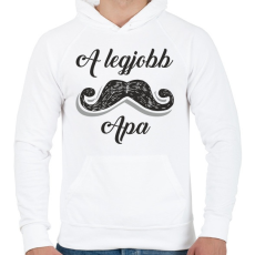 PRINTFASHION A legjobb apa - Férfi kapucnis pulóver - Fehér