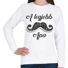 PRINTFASHION A legjobb apa - Női pulóver - Fehér