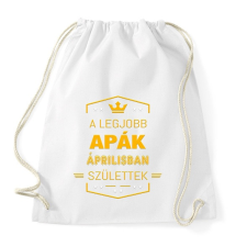 PRINTFASHION A legjobb apák április - Sportzsák, Tornazsák - Fehér tornazsák