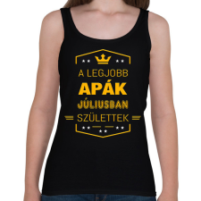 PRINTFASHION A legjobb apák július - Női atléta - Fekete női trikó