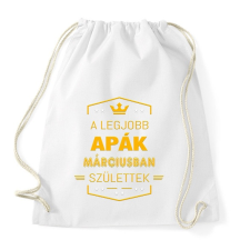 PRINTFASHION A legjobb apák március - Sportzsák, Tornazsák - Fehér tornazsák