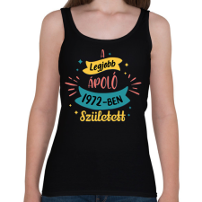 PRINTFASHION A legjobb ápoló - Évszámmal - Női atléta - Fekete női trikó