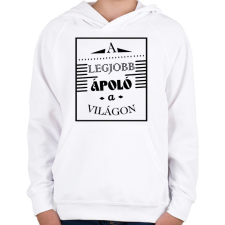 PRINTFASHION A legjobb ápoló - Gyerek kapucnis pulóver - Fehér gyerek pulóver, kardigán