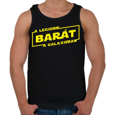 PRINTFASHION A legjobb barát a galaxisban - Férfi atléta - Fekete atléta, trikó