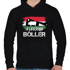 PRINTFASHION A legjobb böllér - Férfi kapucnis pulóver - Fekete