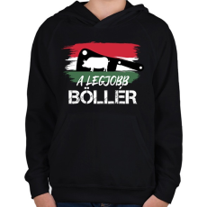 PRINTFASHION A legjobb böllér - Gyerek kapucnis pulóver - Fekete