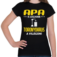 PRINTFASHION A legjobb darus apa - Női póló - Fekete női póló