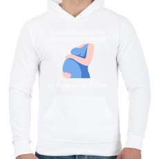PRINTFASHION A legjobb dolog - Férfi kapucnis pulóver - Fehér
