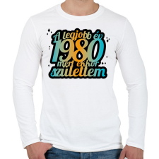 PRINTFASHION A legjobb év, mert - Évszámmal - Férfi hosszú ujjú póló - Fehér férfi póló