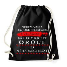 PRINTFASHION A legjobb feleségnek a világon  - Sportzsák, Tornazsák - Fekete tornazsák
