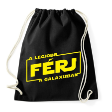 PRINTFASHION A legjobb férj a galaxisban - Sportzsák, Tornazsák - Fekete tornazsák