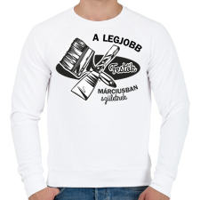 PRINTFASHION A legjobb festők - Hónappal - Férfi pulóver - Fehér férfi pulóver, kardigán