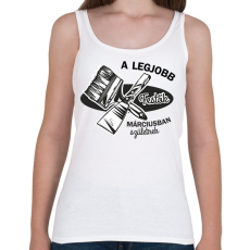 PRINTFASHION A legjobb festők - Hónappal - Női atléta - Fehér