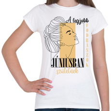 PRINTFASHION A legjobb fodrász - Hónappal (fekete) - Női póló - Fehér