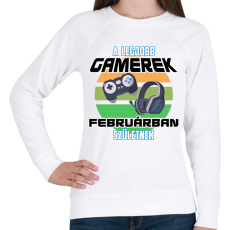 PRINTFASHION A legjobb Gamerek  - Női pulóver - Fehér