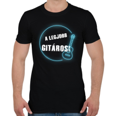 PRINTFASHION A legjobb gitáros - Férfi póló - Fekete