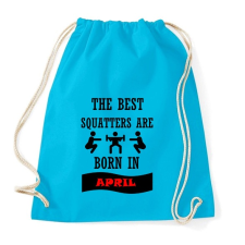 PRINTFASHION A legjobb guggolók áprilisban születnek - Sportzsák, Tornazsák - Surf blue tornazsák