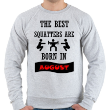 PRINTFASHION A legjobb guggolók augusztusban születnek - Férfi pulóver - Sport szürke férfi pulóver, kardigán