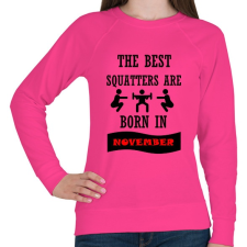 PRINTFASHION A legjobb guggolók novemberben születnek - Női pulóver - Fukszia női pulóver, kardigán