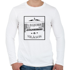 PRINTFASHION A legjobb gyógyszerész - Férfi hosszú ujjú póló - Fehér
