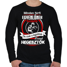 PRINTFASHION A legjobb hegesztők - Férfi hosszú ujjú póló - Fekete