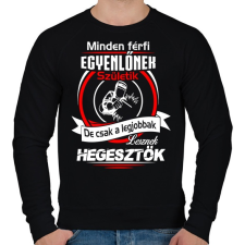 PRINTFASHION A legjobb hegesztők - Férfi pulóver - Fekete férfi pulóver, kardigán