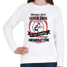 PRINTFASHION A legjobb hegesztők - Női pulóver - Fehér