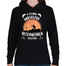 PRINTFASHION a legjobb horgászok - Női kapucnis pulóver - Fekete női pulóver, kardigán