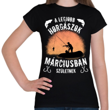 PRINTFASHION a legjobb horgászok - Női póló - Fekete női póló