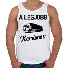 PRINTFASHION A legjobb kamionos - Férfi atléta - Fehér atléta, trikó