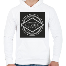 PRINTFASHION A legjobb könyvelő a világon - Férfi kapucnis pulóver - Fehér női pulóver, kardigán