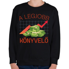 PRINTFASHION A legjobb könyvelő - Gyerek pulóver - Fekete gyerek pulóver, kardigán